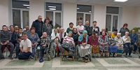 Выступление концертной программой волонтёров серебряного возраста фольклорного ансамбля «Тулган ай» и воспитанников детского дома-интерната - Сабинский район